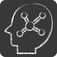 Icon Mind Mapping. related to Business Analysis symbol. chalk Style simple design editable. simple illustration vector