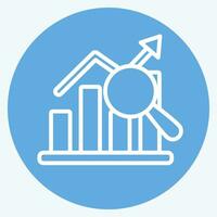 Icon Analysis. related to Business Analysis symbol. blue eyes style simple design editable. simple illustration vector