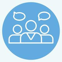 Icon Focus Group. related to Business Analysis symbol. blue eyes style simple design editable. simple illustration vector