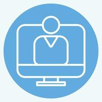 Icon user Acceptance Test. related to Business Analysis symbol. blue eyes style simple design editable. simple illustration vector