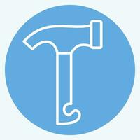 Icon Hammer. related to Camping symbol. blue eyes style. simple design editable. simple illustration vector