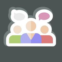 Sticker Focus Group. related to Business Analysis symbol. simple design editable. simple illustration vector