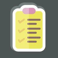 Sticker Checklist. related to Business Analysis symbol. simple design editable. simple illustration vector