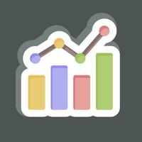 Sticker Benchmarking. related to Business Analysis symbol. simple design editable. simple illustration vector