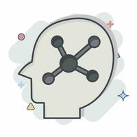 Icon Mind Mapping. related to Business Analysis symbol. comic style simple design editable. simple illustration vector