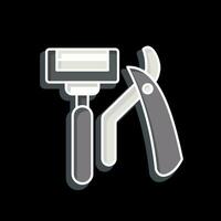 Icon Razor. related to Bathroom symbol. glossy style. simple design editable. simple illustration vector