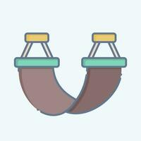 Icon Hammock. related to Camping symbol. doodle style. simple design editable. simple illustration vector