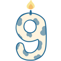 Numbers age birthday candles png