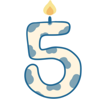 Numbers age birthday candles png