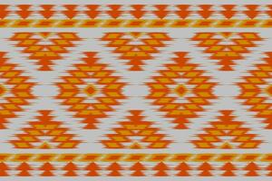 Carpet ethnic ikat pattern art. Geometric ethnic ikat seamless pattern in tribal. Mexican style. vector