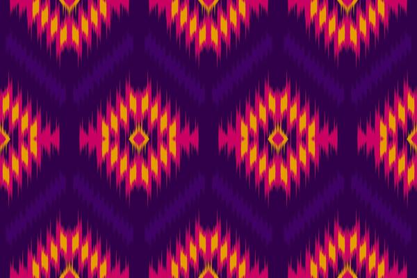 Fabric ethnic pattern art. Ikat seamless pattern in tribal. American, Mexican style.