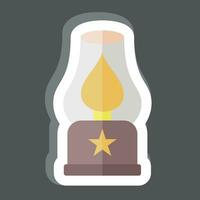 Sticker Lantern. related to Camping symbol. simple design editable. simple illustration vector