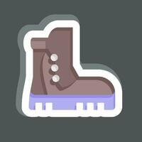 Sticker Boots. related to Camping symbol. simple design editable. simple illustration vector
