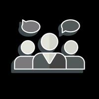 Icon Focus Group. related to Business Analysis symbol. glossy style simple design editable. simple illustration vector