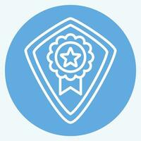 Icon Award 9. related to Award symbol. blue eyes style. simple design editable. simple illustration vector