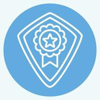 Icon Award 9. related to Award symbol. blue eyes style. simple design editable. simple illustration vector