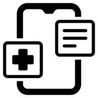 telemedicina icono ilustración vector