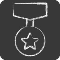 Icon Badge 4. related to Award symbol. chalk Style. simple design editable. simple illustration vector