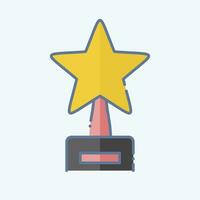 Icon Trophy 1. related to Award symbol. doodle style. simple design editable. simple illustration vector