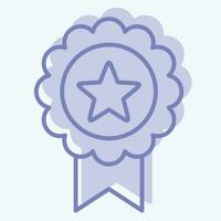 Icon Badge 2. related to Award symbol. two tone style. simple design editable. simple illustration vector