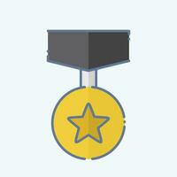 Icon Badge 4. related to Award symbol. doodle style. simple design editable. simple illustration vector