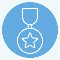 Icon Badge 1. related to Award symbol. blue eyes style. simple design editable. simple illustration vector