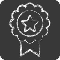 Icon Badge 2. related to Award symbol. chalk Style. simple design editable. simple illustration vector