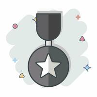 Icon Badge 1. related to Award symbol. comic style. simple design editable. simple illustration vector