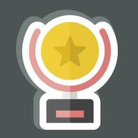 Sticker Trophy. related to Award symbol. simple design editable. simple illustration vector