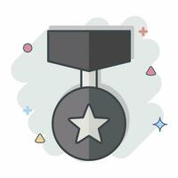 Icon Badge 4. related to Award symbol. comic style. simple design editable. simple illustration vector