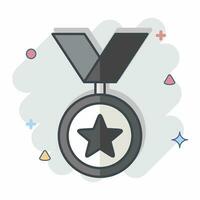 Icon Medal. related to Award symbol. comic style. simple design editable. simple illustration vector