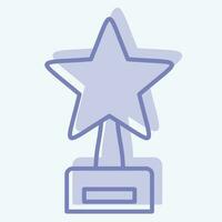 Icon Trophy 1. related to Award symbol. two tone style. simple design editable. simple illustration vector