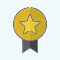 Icon Badge. related to Award symbol. doodle style. simple design editable. simple illustration vector