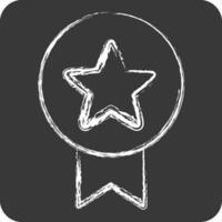 Icon Badge. related to Award symbol. chalk Style. simple design editable. simple illustration vector