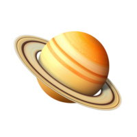 generativo ai, png Saturno amarelo planeta