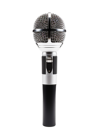 Generative AI, PNG silver microphone, photorealistic