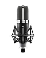 Generative AI, PNG silver microphone, photorealistic