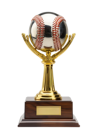 Generative AI, PNG Baseball winner trophy, sport champion cup