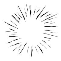 sunburst hand drawn. doodle background design element. isolated white background. vector illustration