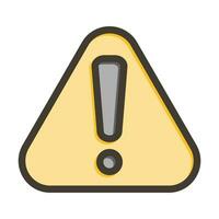 Alert Vector Thick Line Filled Colors Icon For Personal And Commercial Use.