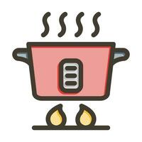 Cooking Vector Thick Line Filled Colors Icon For Personal And Commercial Use.