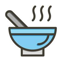 Soup Vector Thick Line Filled Colors Icon For Personal And Commercial Use.