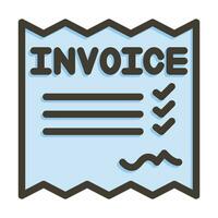 Invoice Vector Thick Line Filled Colors Icon For Personal And Commercial Use.