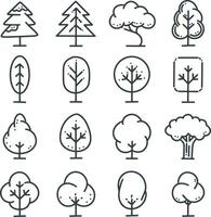 hand drawn tree icon for template vector