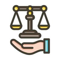 Law Vector Thick Line Filled Colors Icon For Personal And Commercial Use.