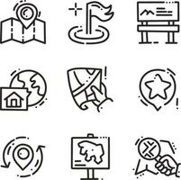 hand drawing map icon design vector