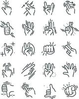 hand gesture drawing design for template vector