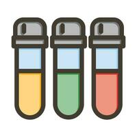 Test Tube Vector Thick Line Filled Colors Icon For Personal And Commercial Use.