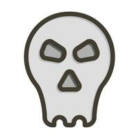Skull Vector Thick Line Filled Colors Icon For Personal And Commercial Use.