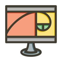 Golden Ratio Vector Thick Line Filled Colors Icon For Personal And Commercial Use.